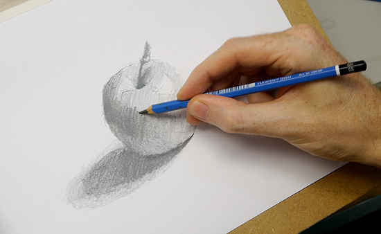 550x338 How To Shade With A Pencil Step By Step Drawing Demonstration