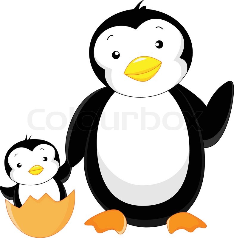 785x800 Cute Penguin Cartoon Stock Vector Colourbox