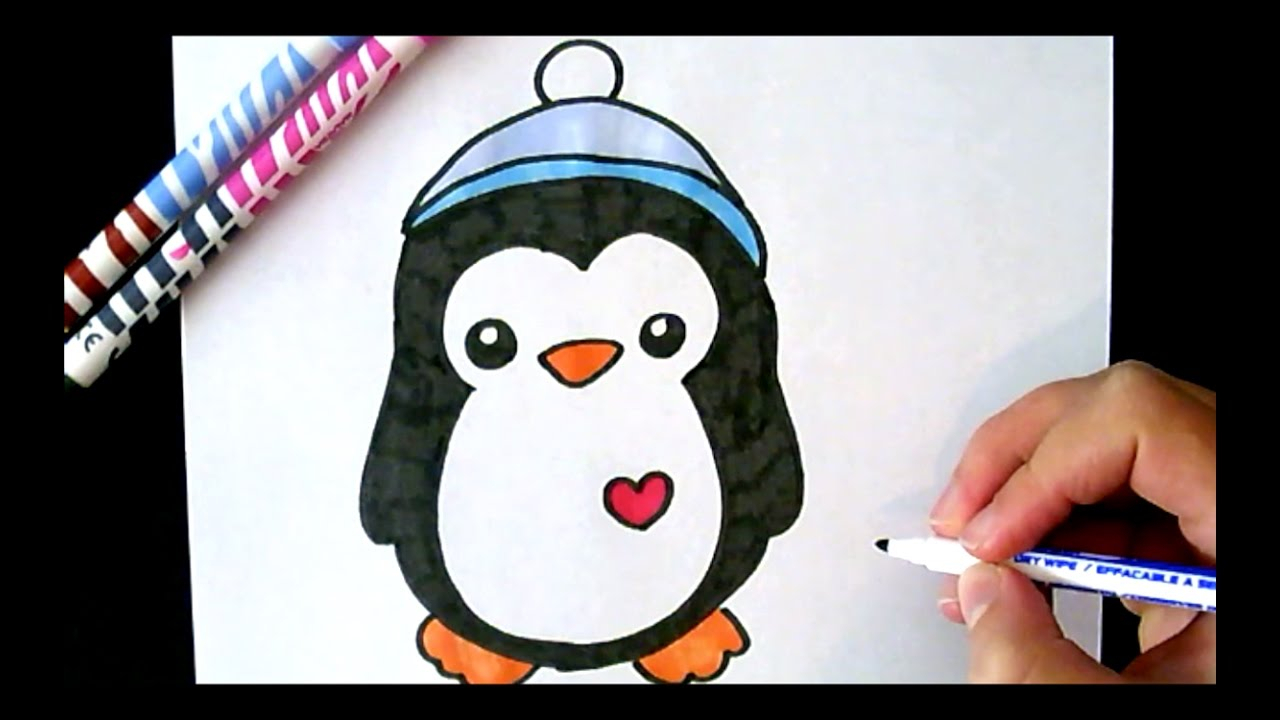 Penguin Drawing Cute at GetDrawings | Free download