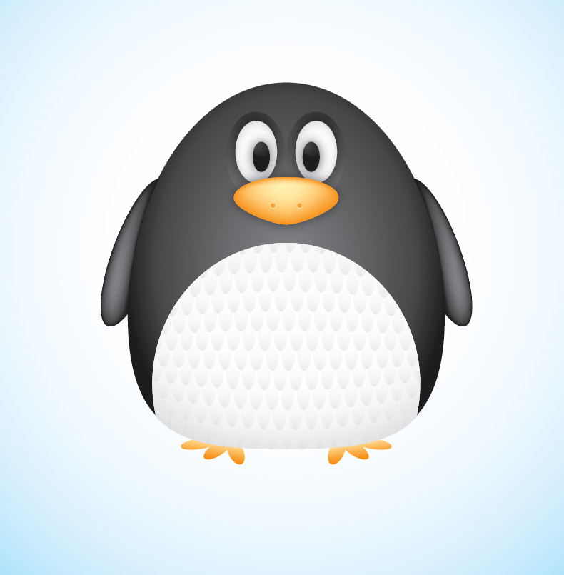 790x805 A Cute Vector Penguin Character In Illustrator