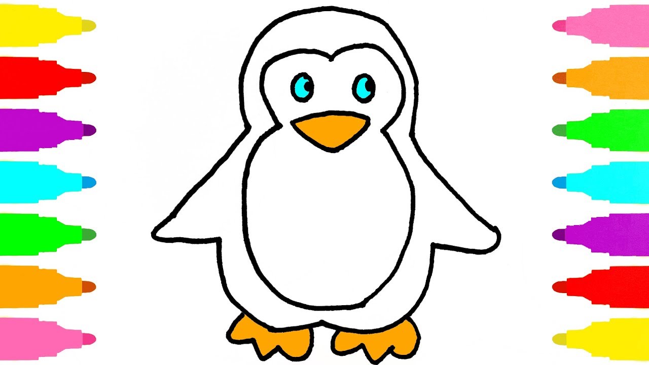 Penguin Drawing For Kids at GetDrawings | Free download