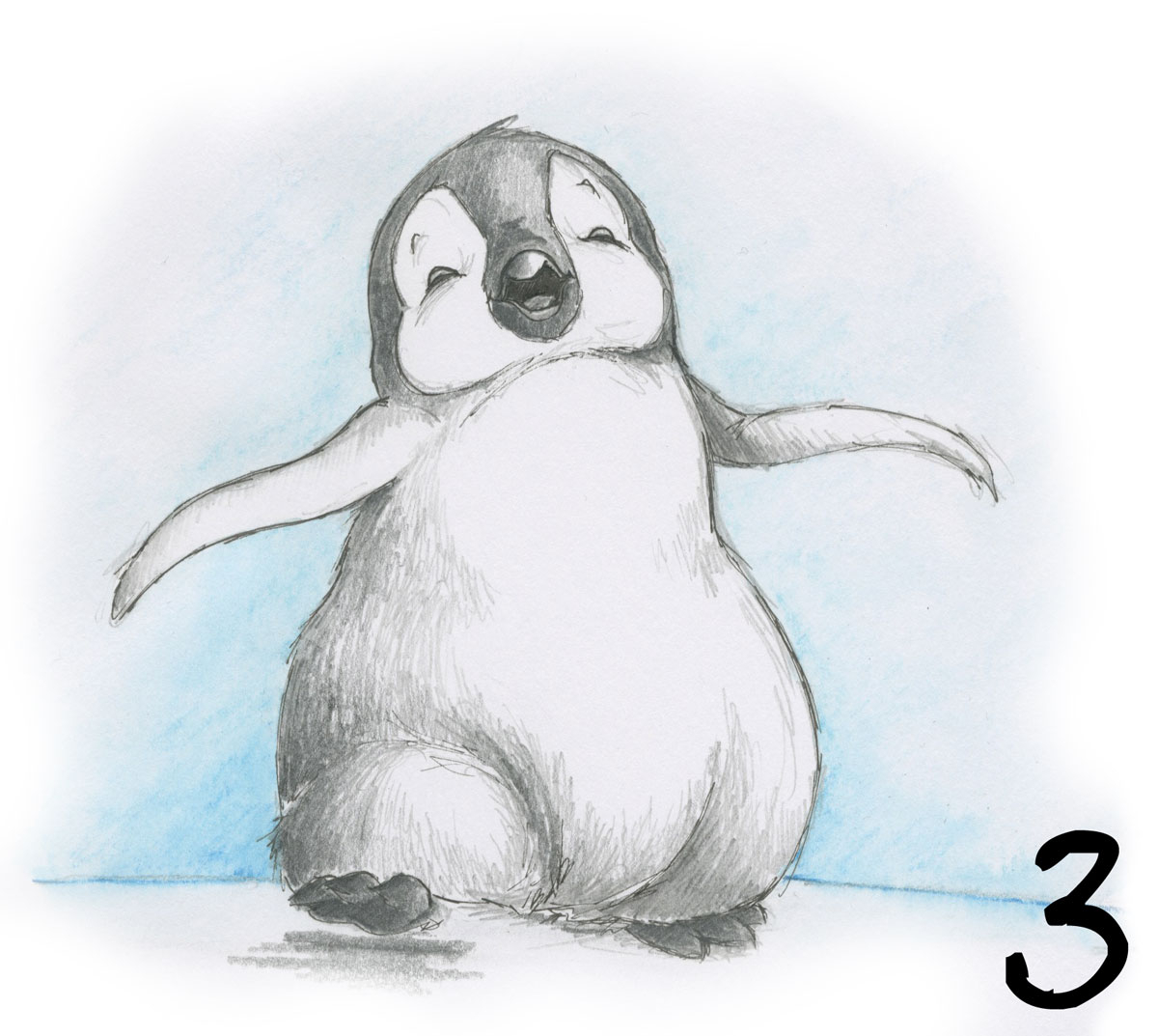 1200x1073 Baby Penguin Drawing Drawn Penguin Pencil Drawing