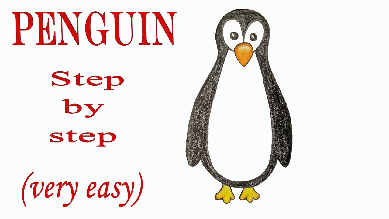 1280x720 How To Draw A Penguin Step By Step (Very Easy)