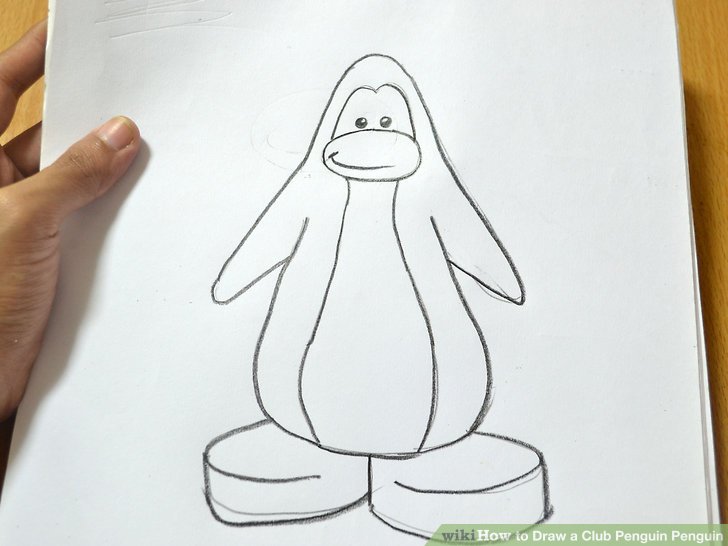 728x546 How To Draw A Club Penguin Penguin 8 Steps (With Pictures)