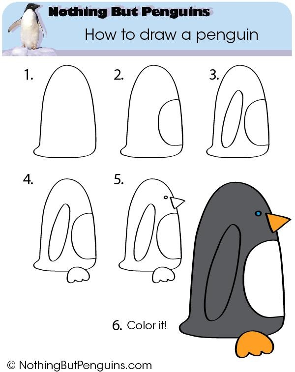 600x757 Pin By Jake Frappier On Draw Penguins, Winter And Draw