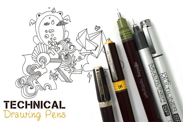 600x400 Technical Drawing Pens