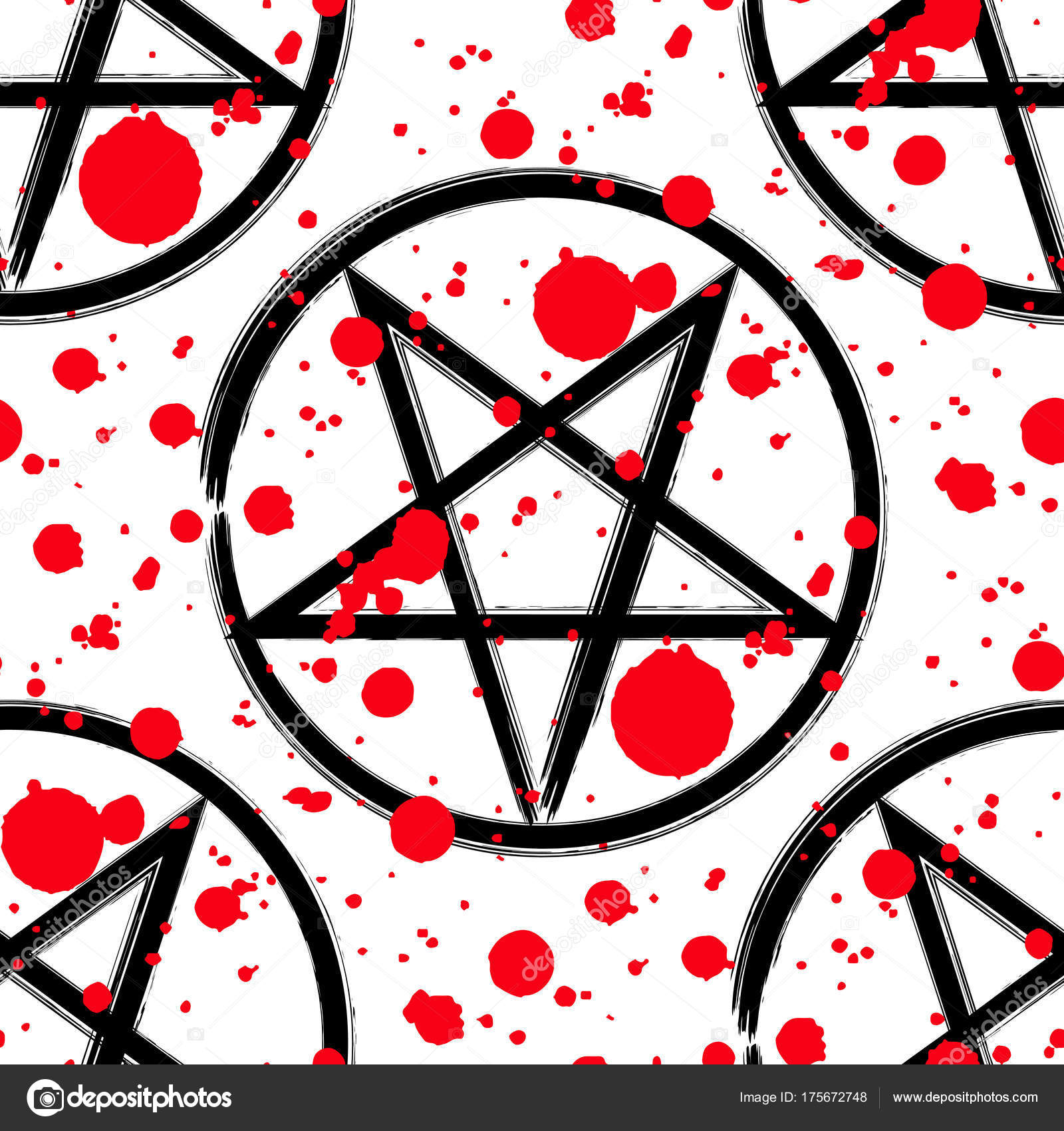 1600x1700 Pentagram Occult Symbol Seamless Pattern Stock Vector De Kay