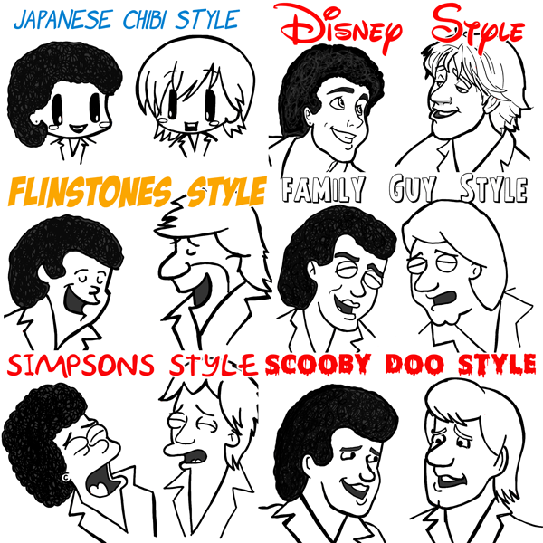 600x600 How To Draw Men And Males In Many Different Cartoon Styles (Air