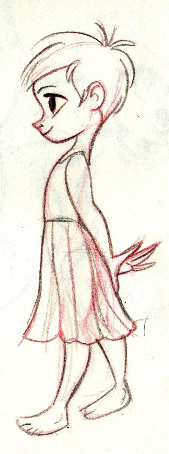 546x1464 Little Girl Cartoon Drawing