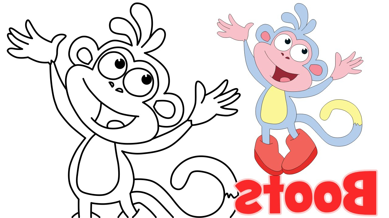 1280x720 How To Draw Cartoon People Easy How To Draw Cartoons Boots Dora