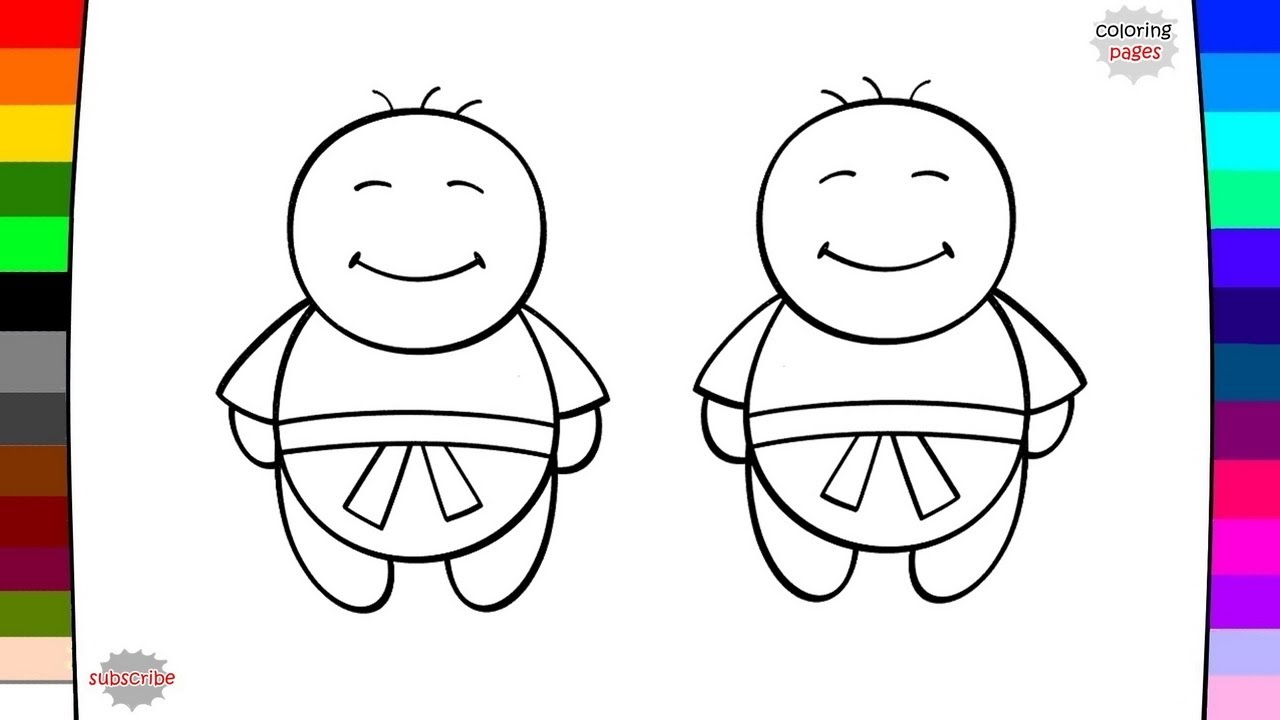 1280x720 Little People Coloring Page