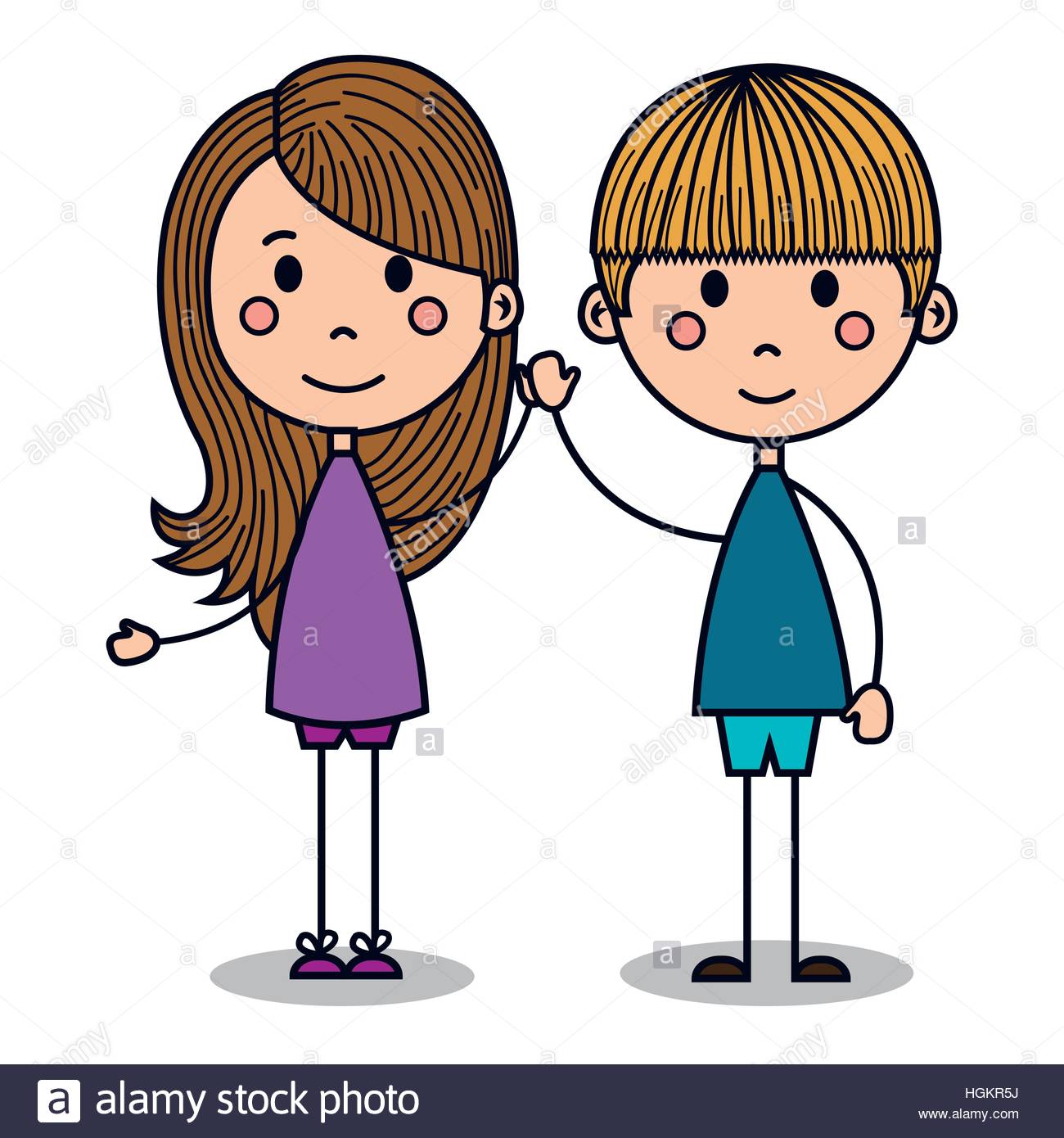 1300x1390 Cute Little Kids Drawing Vector Illustration Design Stock Vector