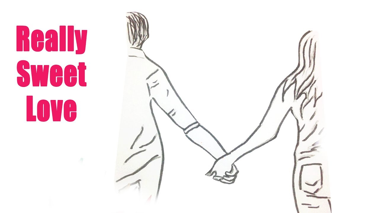 1280x720 How To Draw A Boy And Girl Holding Hands How To Draw People