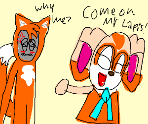 300x250 Two Fox People Talking