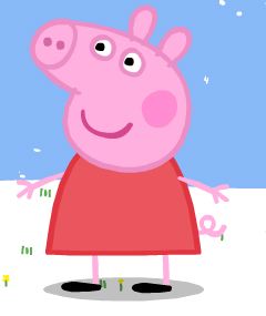 240x285 How To Draw Peppa Pig Feltmagnet