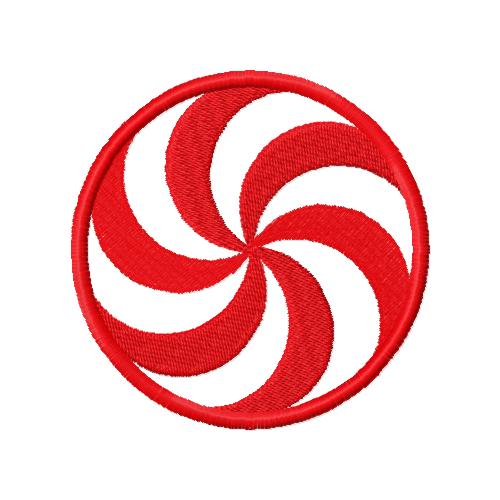 500x500 Christmas Foods, Peppermint Candy Applique Embroidery Design