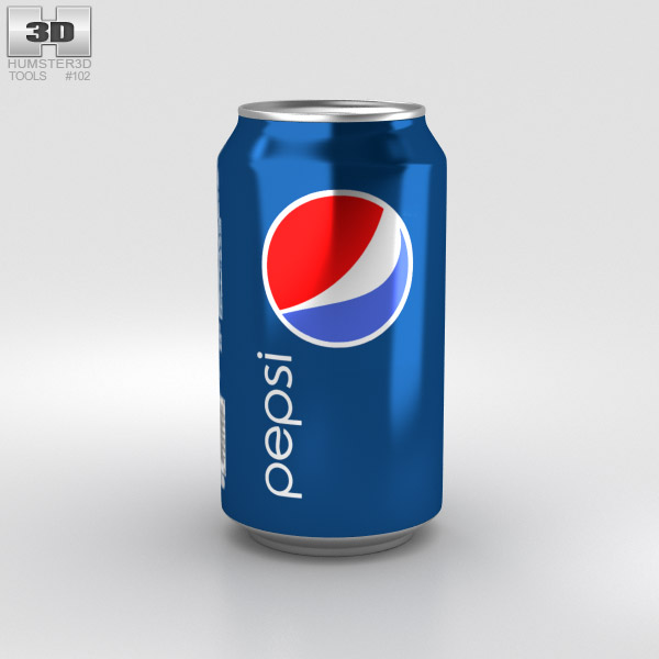 600x600 Pepsi Can 12 Fl 3d Model