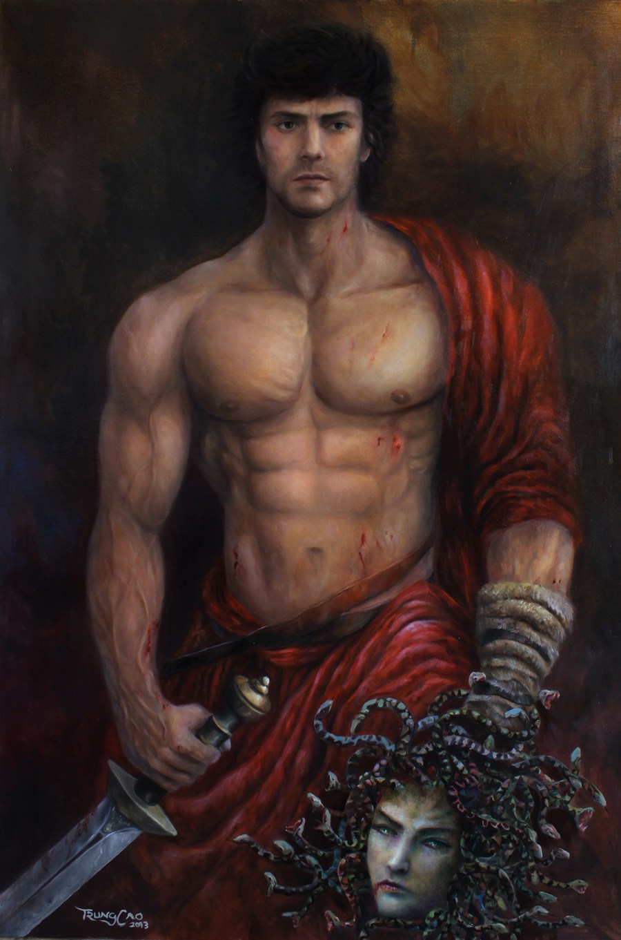 900x1361 Perseus And Medusa Oil On Canvas Artwork Of Trung Cao 