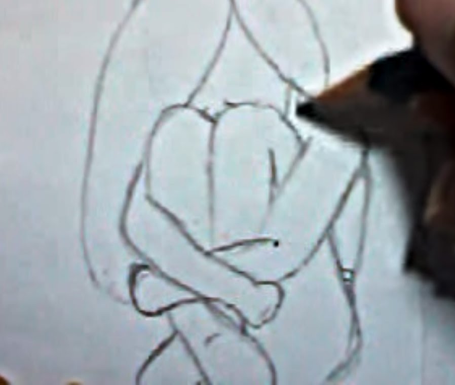 898x760 How To Draw Girl Crying Sketch