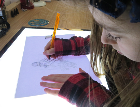 550x421 Making Drawings Using A Lightbox