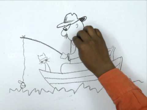 480x360 How To Draw A Man Fishing