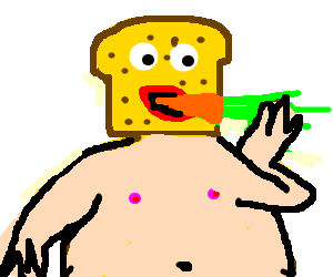 300x250 Fat Toast Faced Person Eating Vegetables