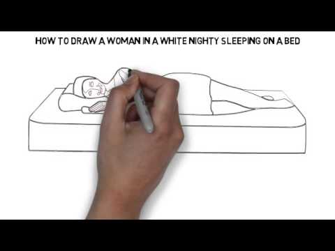 480x360 How To Draw A Woman In A White Nighty Sleeping On A Bed