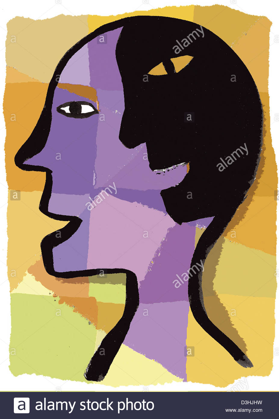 927x1390 Split Personality, Drawing Stock Photo 53862869