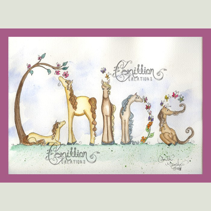 700x700 Personalized Name Picture Art