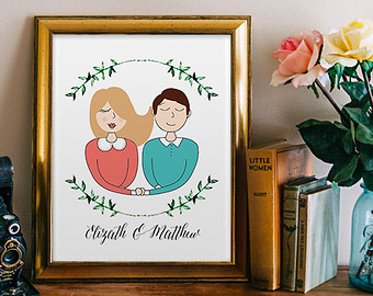 340x270 Personalized Sketch Etsy