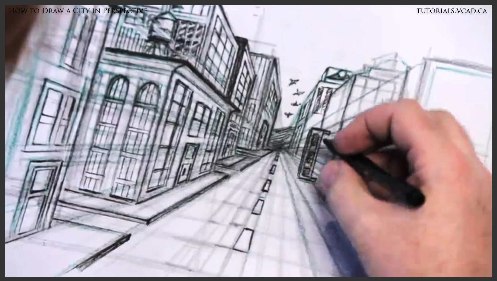 1700x960 Learn To Draw A City In One Point Perspective Learn How To Draw Free