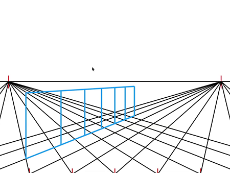 450x338 To Draw A Two Point Perspective Grid Tutorial