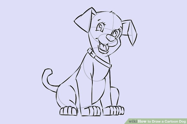 728x485 6 Easy Ways To Draw A Cartoon Dog (With Pictures)