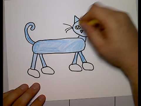 480x360 Pete Cat Drawing