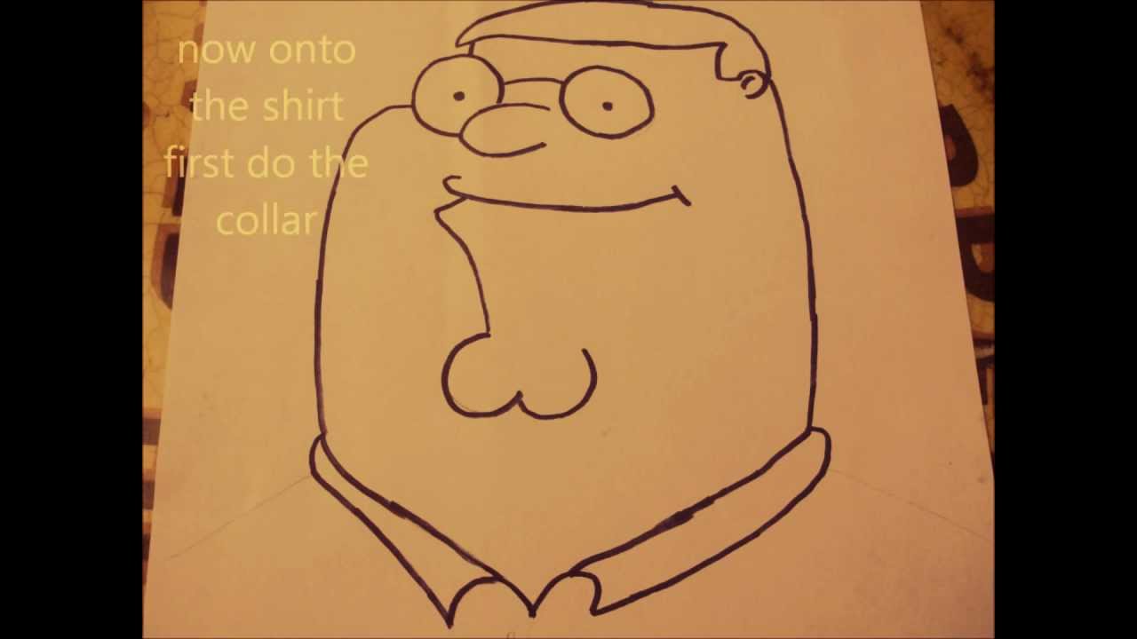 1280x720 How To Draw Peter Griffin, Step By Step
