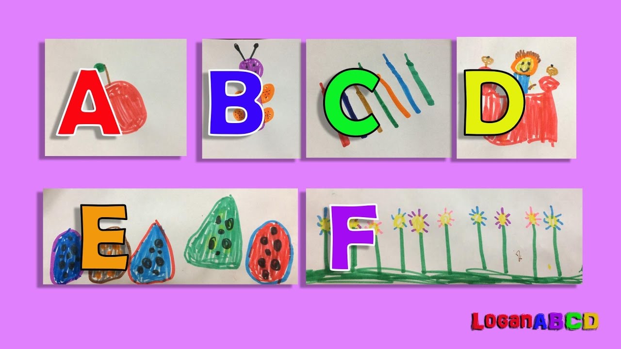 1280x720 Learning Abc Phonics Drawing With Color Markers A F