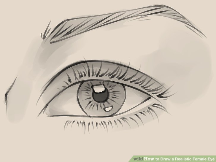 728x546 How To Draw A Realistic Female Eye 10 Steps (With Pictures)