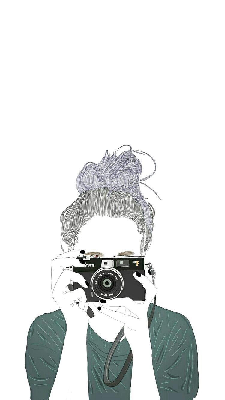 750x1334 Imagen De Outline, Drawing, And Camera Girly Power