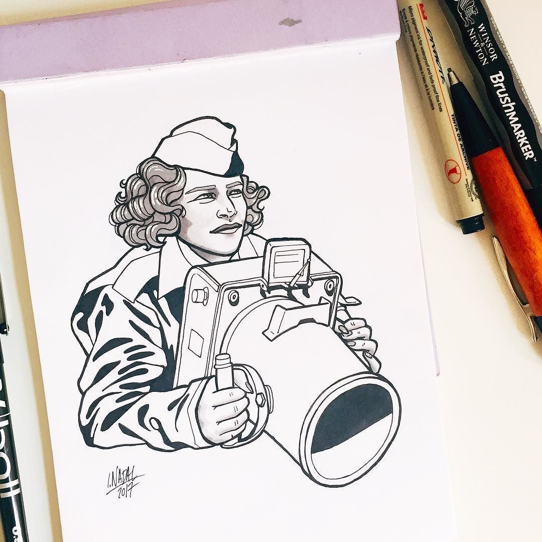 1080x1080 Inktober Day 22 Margaret Bourke White She Was An American