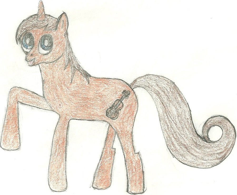 900x738 Pony Oc First Rendering (Physical Drawing) By Redxparasite