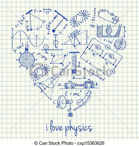 450x470 Physics Drawings In Heart Shape