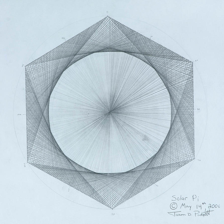 900x900 Solar Pi Drawing By Jason Padgett
