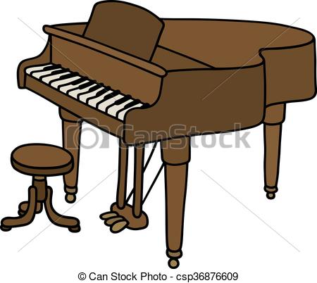 450x402 Hand Drawing Of A Classic Grand Piano Vector Clipart
