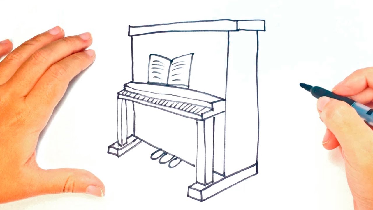 1280x720 How To Draw A Piano For Kids Piano Easy Draw Tutorial