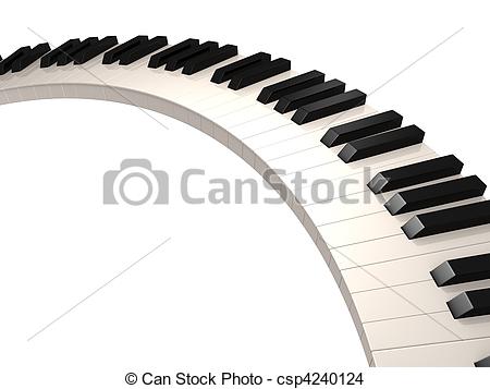 450x357 Piano Keys 3d Rendered Illustration Of Black And White