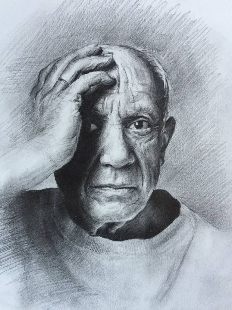 770x1027 Saatchi Art Pablo Picasso Drawing By Christopher Lopresti