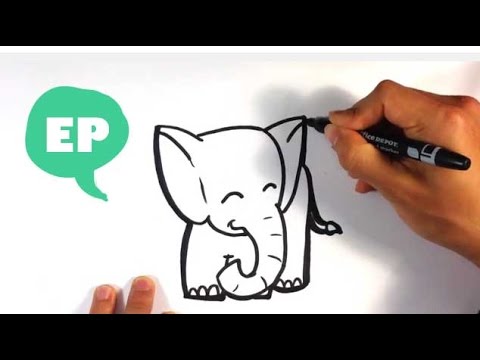 480x360 How To Draw A Cute Elephant