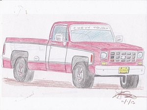 300x225 Chevrolet Pickup Truck Drawings Fine Art America