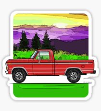 210x230 Pickup Truck Drawing Stickers Redbubble