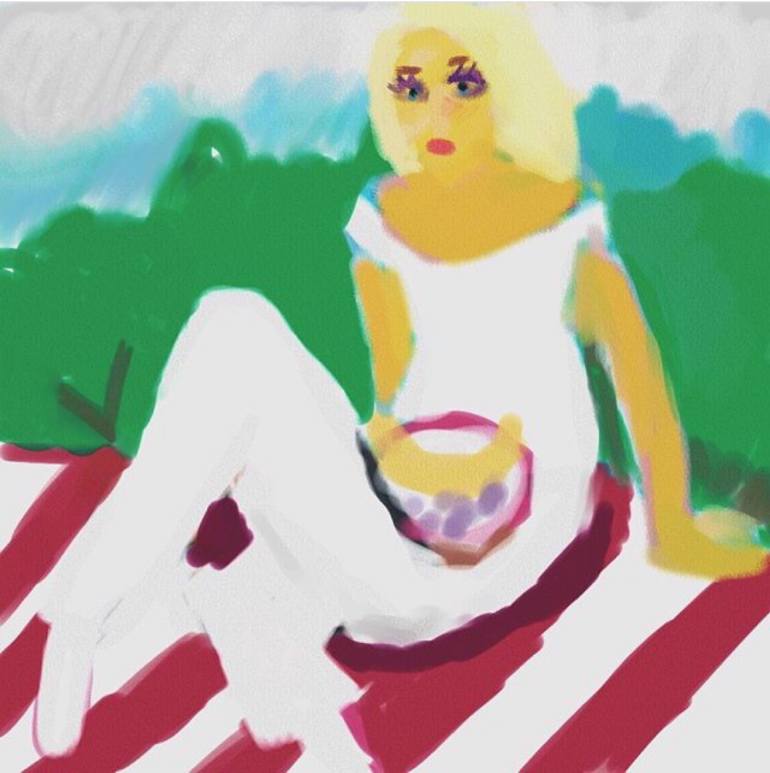 770x773 Saatchi Art Lonely Picnic Drawing By Tracy Cirves